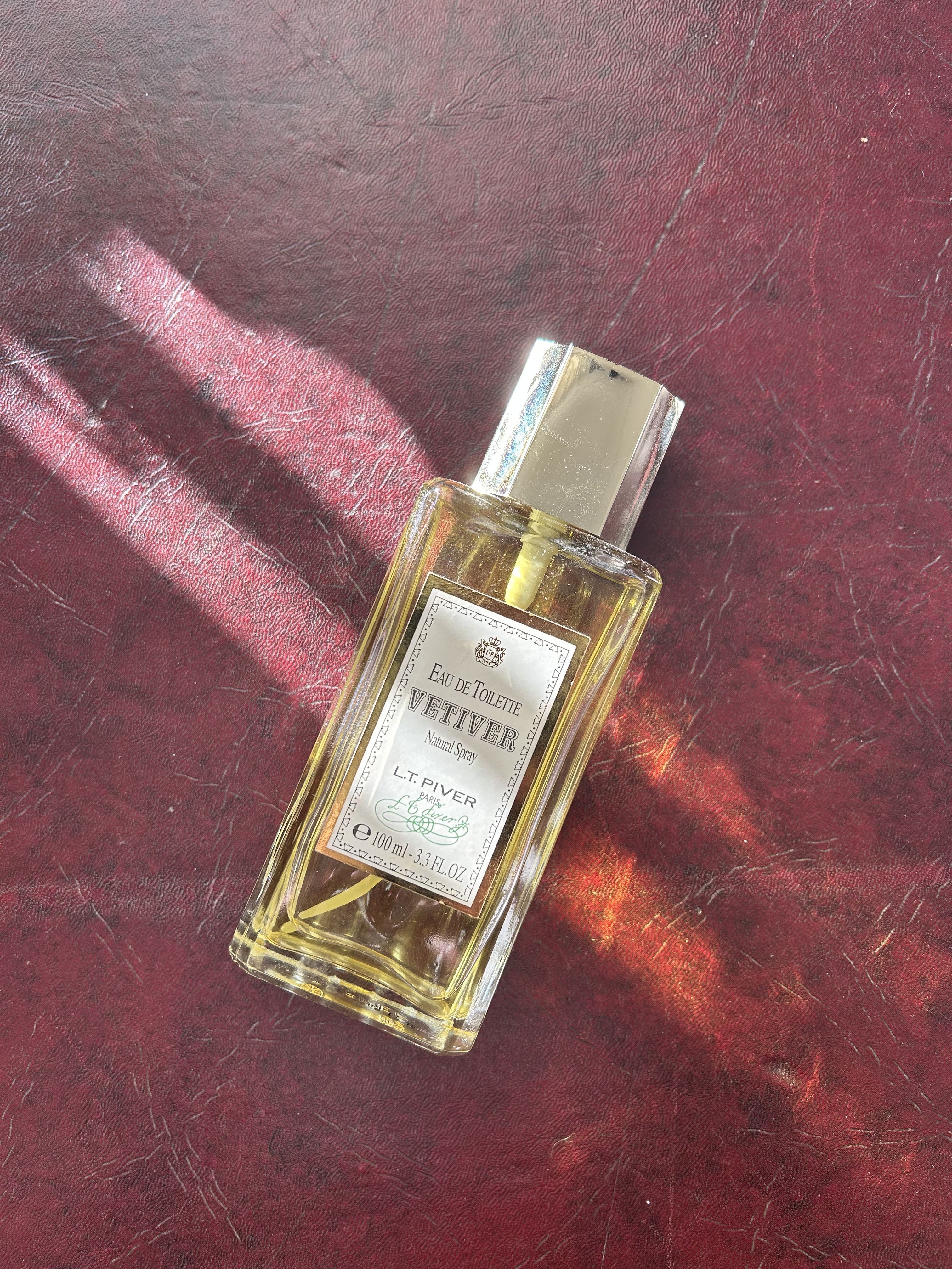 perfume bottle of LT Piver Vetiver